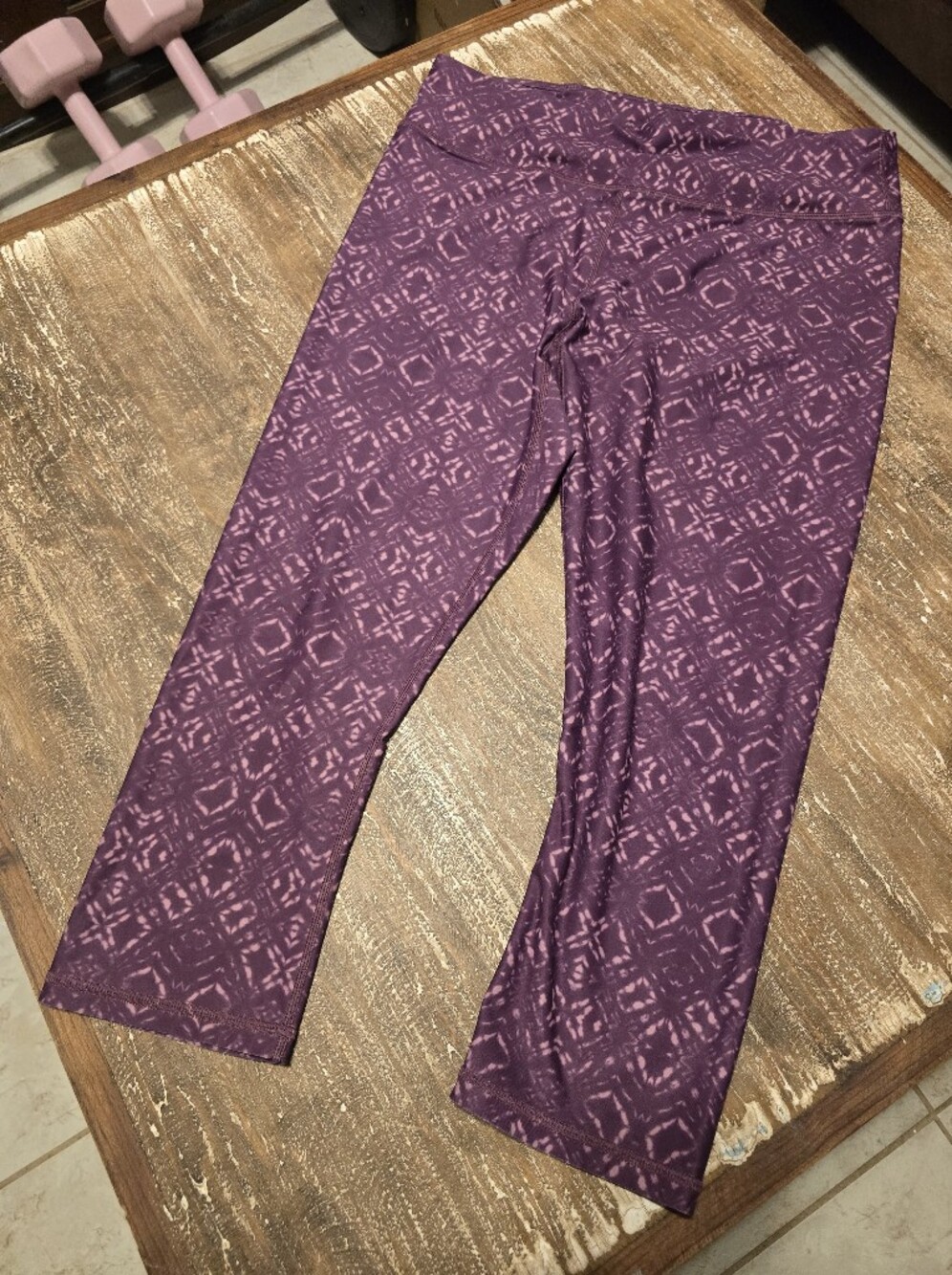 Fabletics Purple Geo-Print Leggings